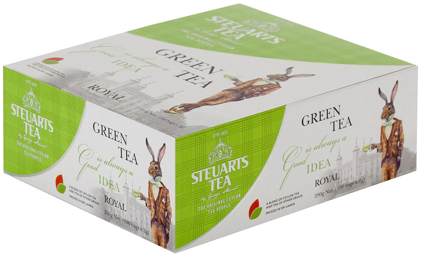 Чай зеленый Steuarts Green Tea Royal 100 пак. Чай зеленый Steuarts Green Tea Royal 100 пак.