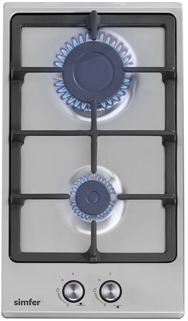 Изображение товара Газовая варочная панель Simfer H30V20M516 2 газовые конфорки нержавеющая сталь