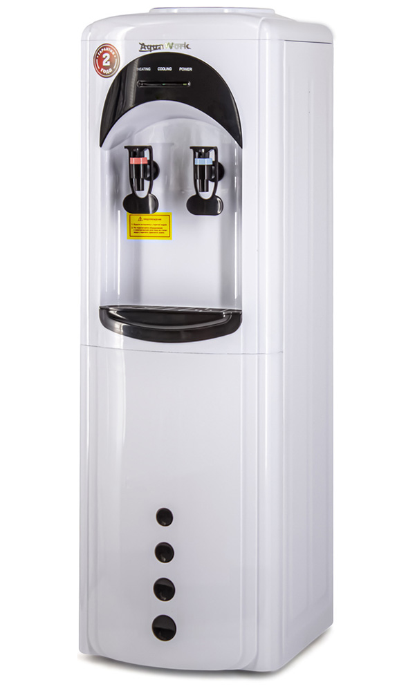 Изображение товара Кулер для воды Aqua Work 17LR бело-черный напольный с горячей и холодной водой