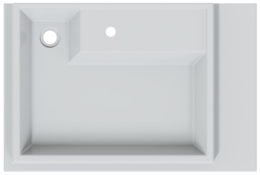 Изображение товара Раковина над стиральной машиной СаНта Юпитер 75х50, левый, ш/гл, без кронштейнов (900137)