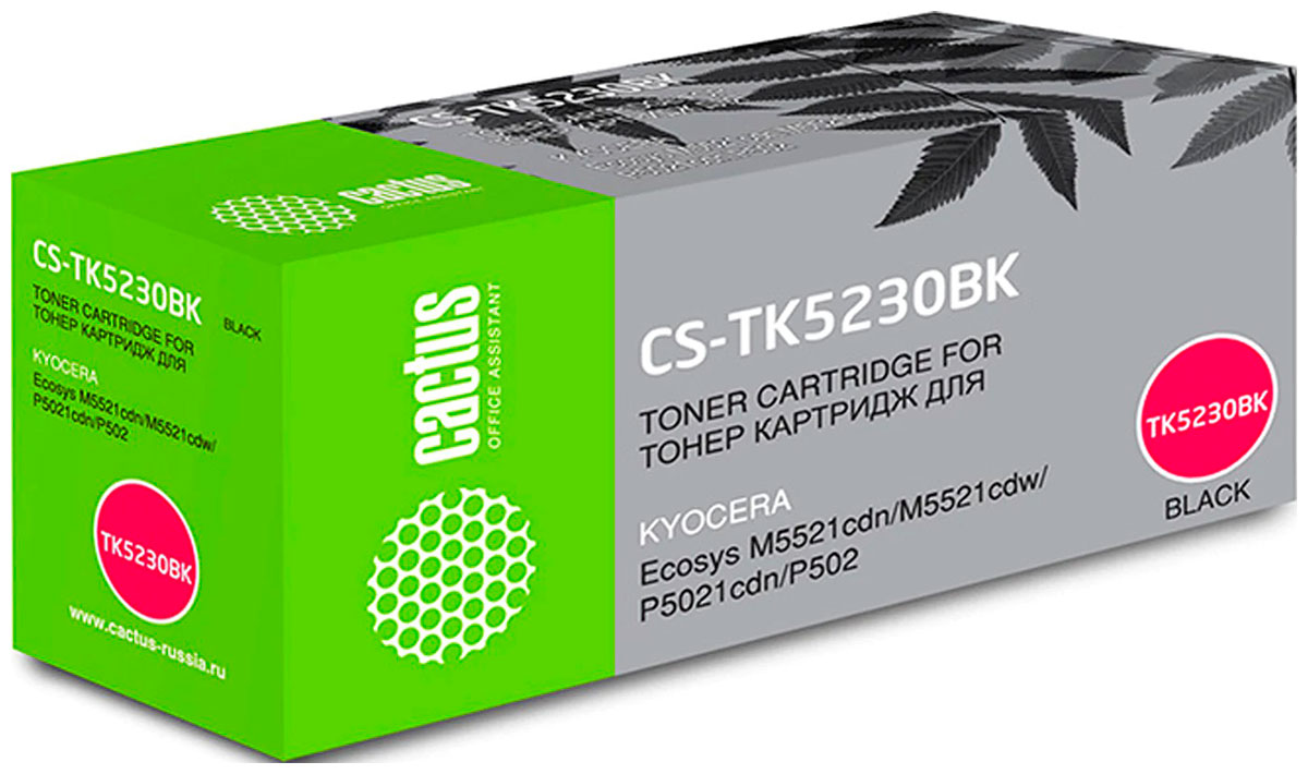 Изображение товара Картридж лазерный Cactus CS-TK5230BK для Kyocera M5521cdn/M5521cdw черный 2600 страниц