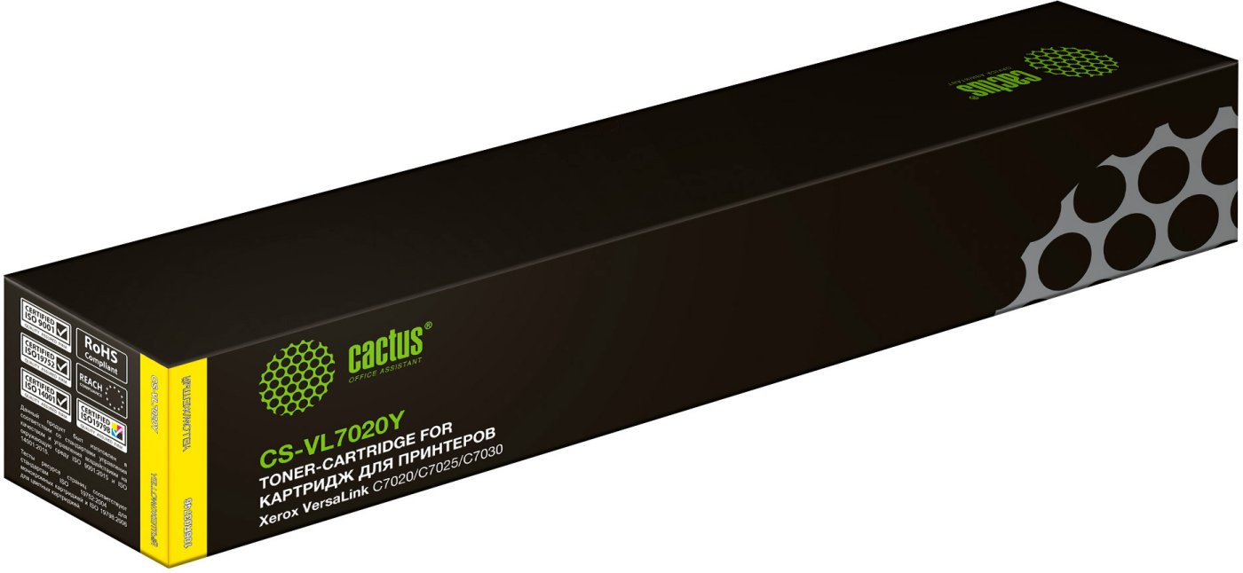 Изображение товара Картридж лазерный Cactus CS-VL7020Y желтый для Xerox VersaLink