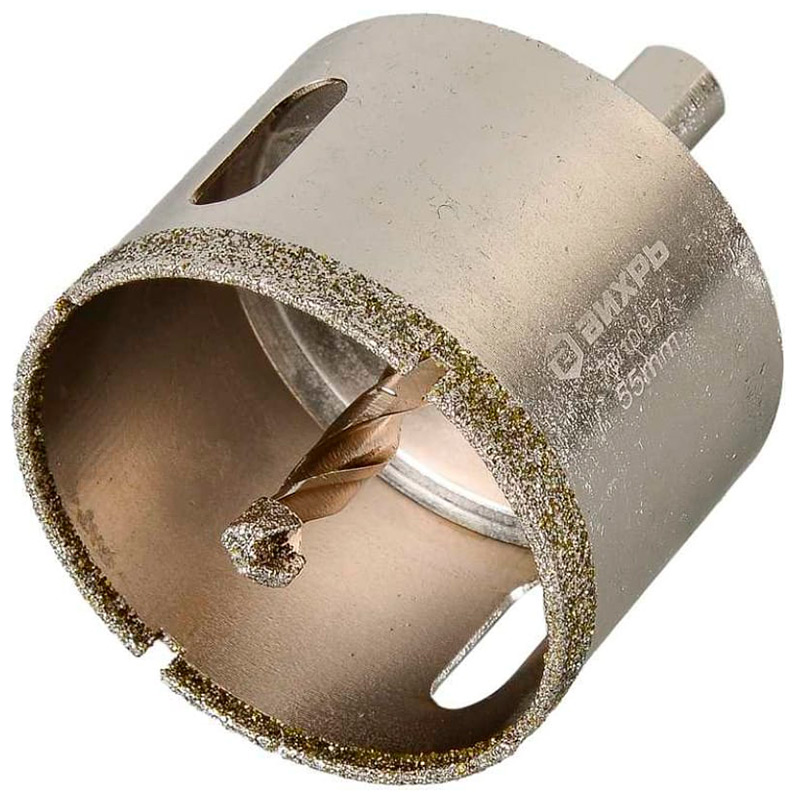 Изображение товара Коронка алмазная по керамограниту/керамике Вихрь 55 мм