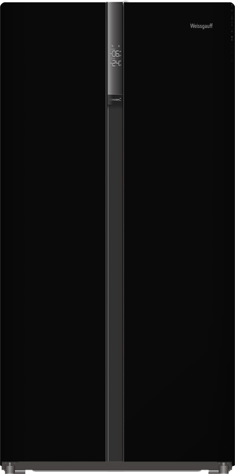 

Холодильник Side-by-Side Weissgauff WSBS 500 Inverter NoFrost Black Glass, Черное стекло