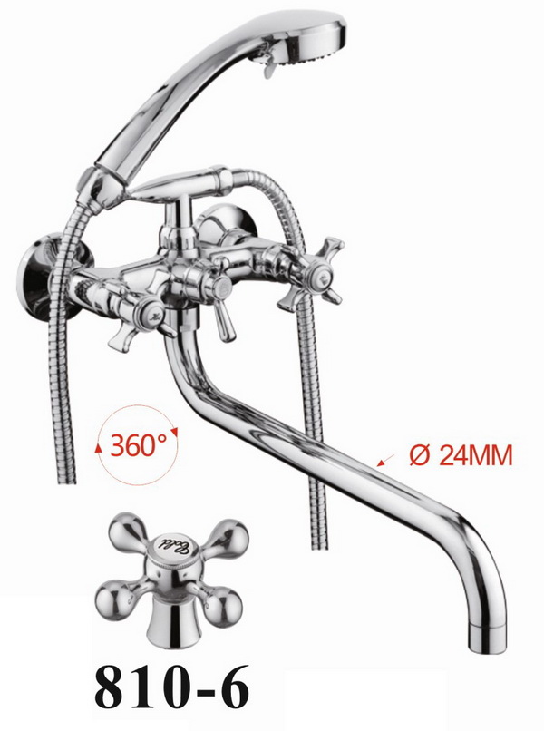 Изображение товара Смеситель для ванной комнаты D-Lin хром (D145810-6)