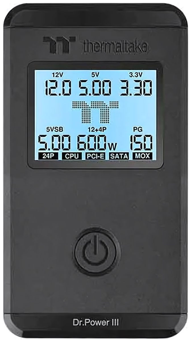 Изображение товара Тестер блоков питания Thermaltake Dr Power III универсальный с ЖК дисплеем