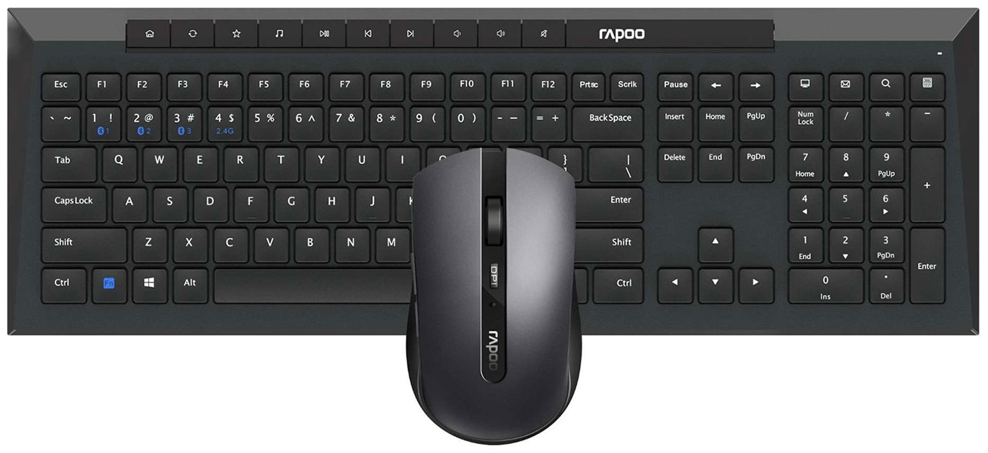 Изображение товара Беспроводной комплект клавиатура+мышь Rapoo 8210M, черный