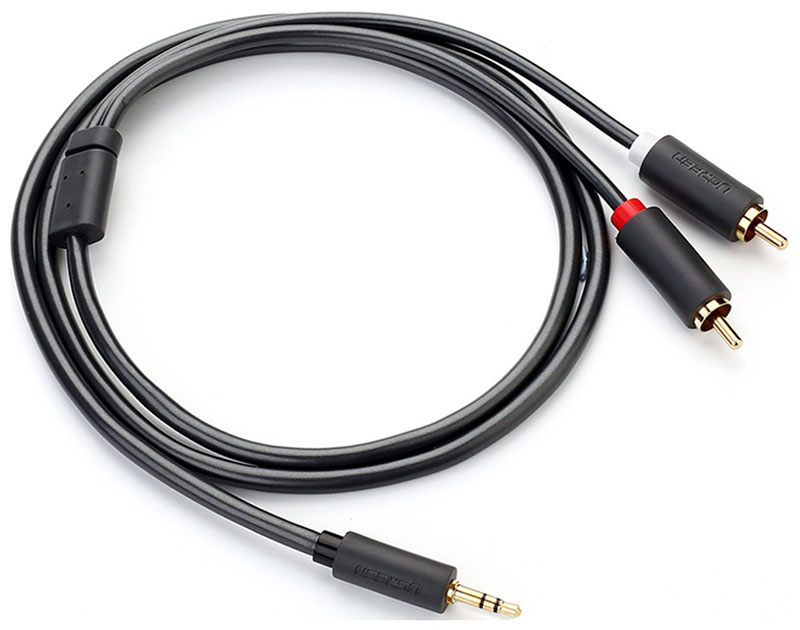 Изображение товара Аудиокабель Ugreen AV102 3.5mm Male to 2RCA Male 1.5м серый