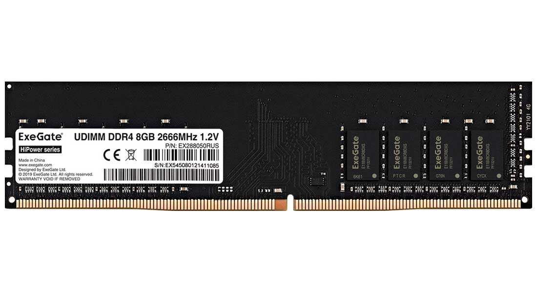 Изображение товара Оперативная память ExeGate HiPower DDR4 8GB 2666MHz