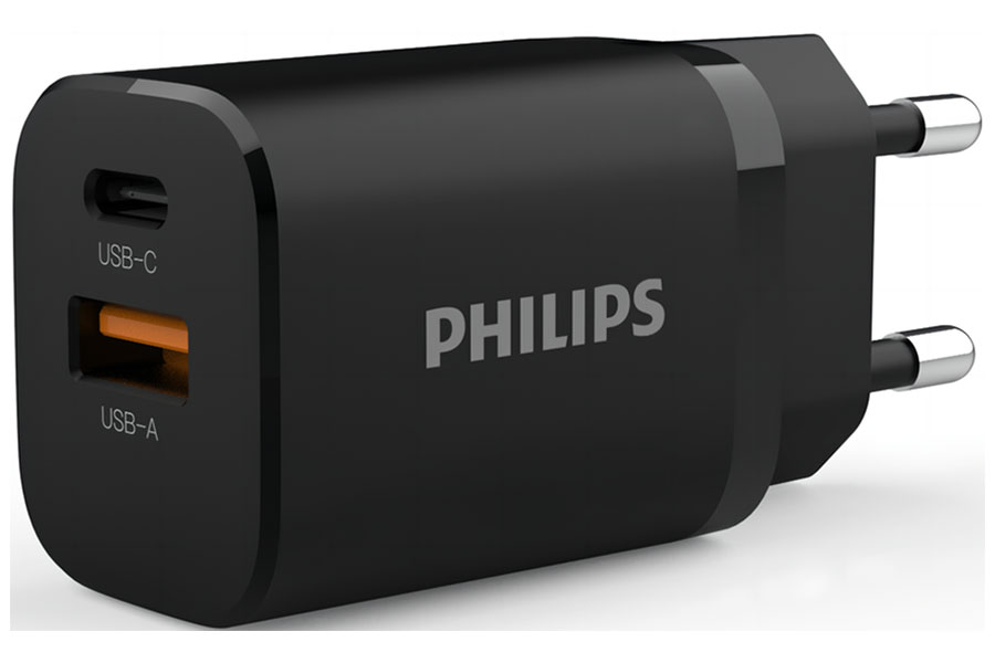 СЗУ Philips GAN PD30W+QC3.0, черный (DLP5331CB/74)
