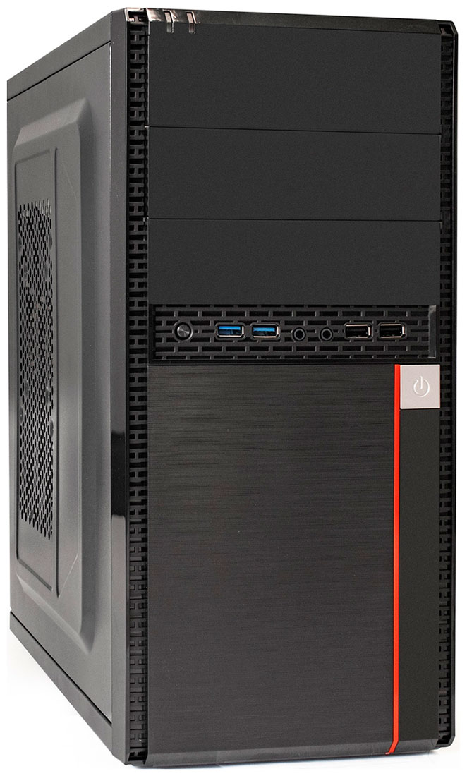 Изображение товара Компьютерный корпус ExeGate BA-204U-AA400 Mini-Tower черный с поддержкой mATX и mini-ITX