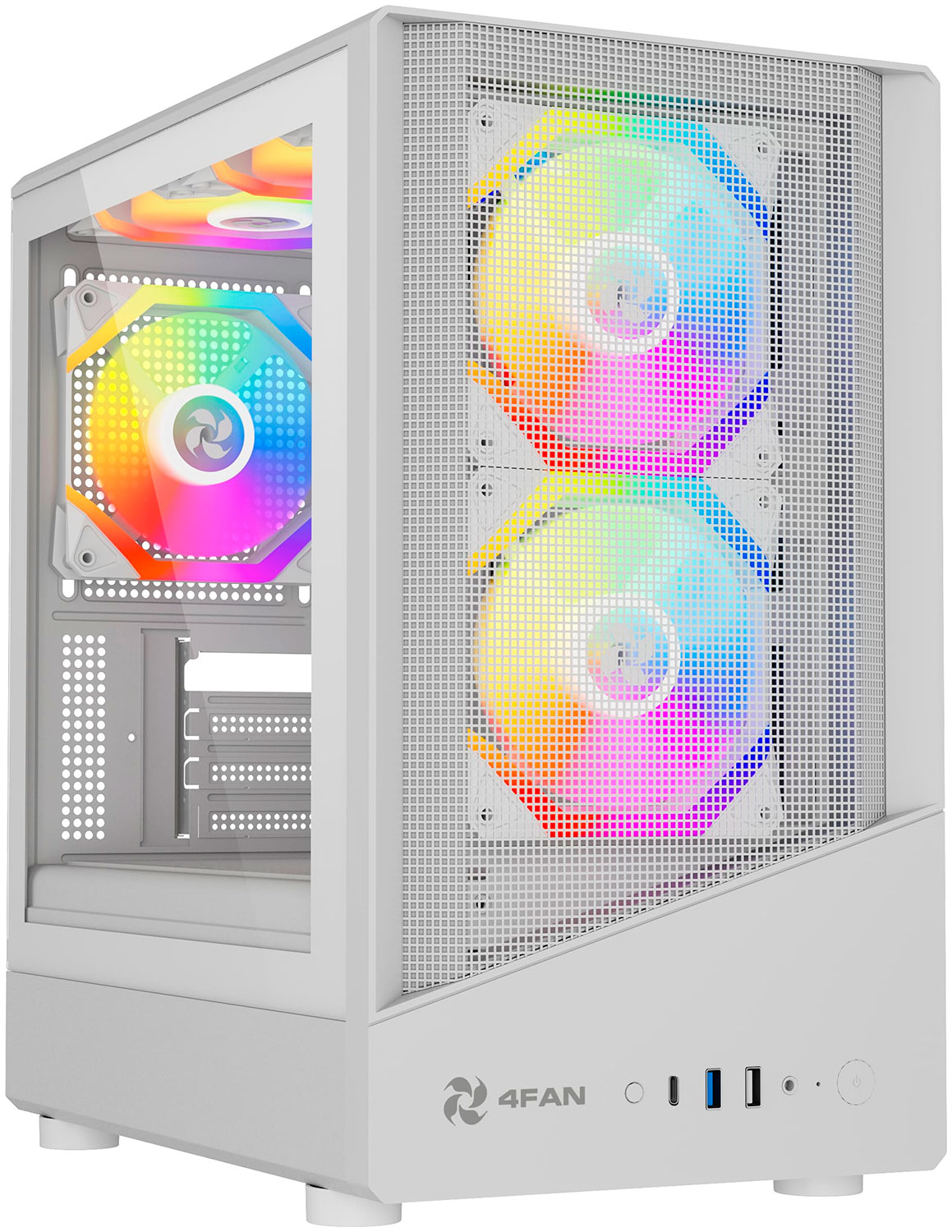 Изображение товара Компьютерный корпус 4FAN Indigon White для игровой и домашней сборки