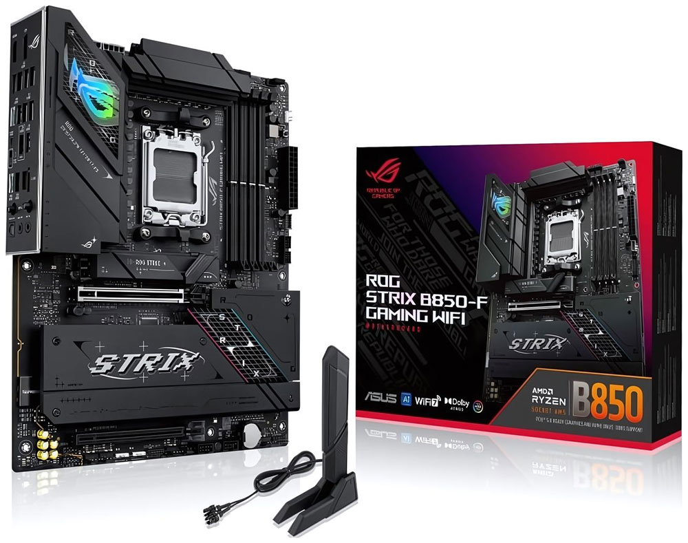 Изображение товара Материнская плата Asus ROG STRIX B850-F GAMING WIFI AM5 ATX для игровых ПК