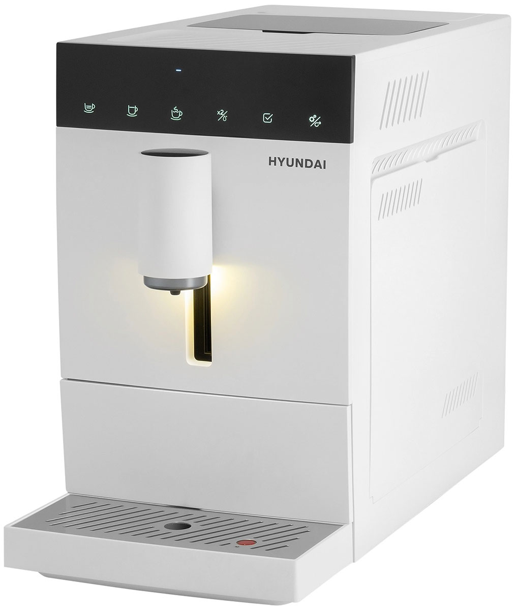 Изображение товара Кофемашина автоматическая Hyundai HAM-4400, 1350 Вт, белый/черный
