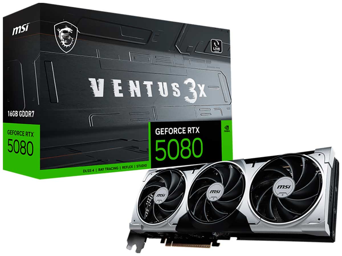 Изображение товара Видеокарта MSI GeForce RTX 5080 16G VENTUS 3X PLUS