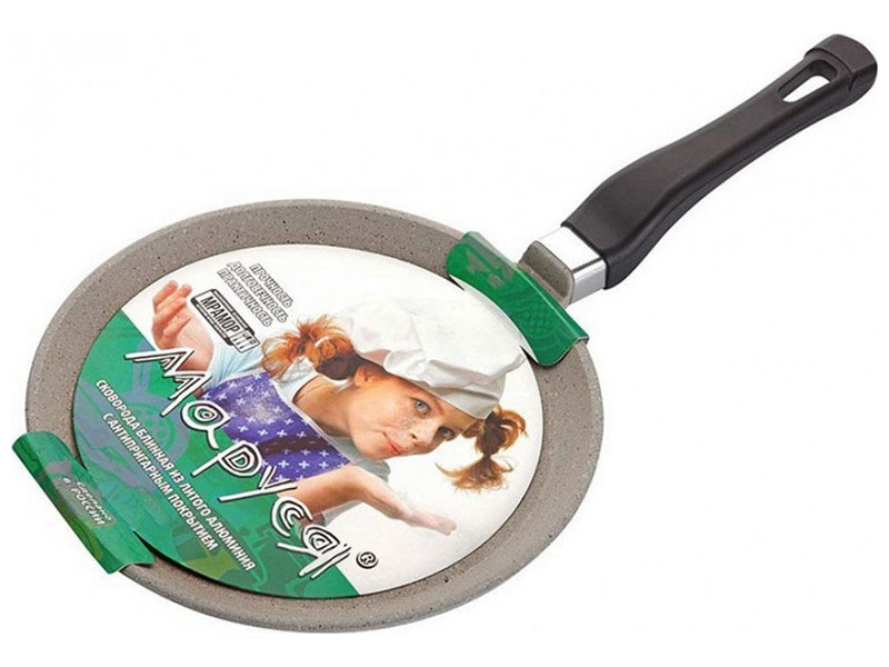 Изображение товара Сковорода блинная Marusya антипригарная, литая, 24 см, цвет: серый (9224бл)