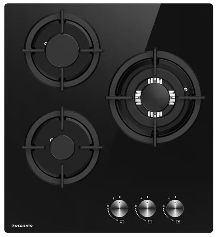 Изображение товара Газовая варочная панель Delvento V45H35S100 3 конфорки, стекло, Турция