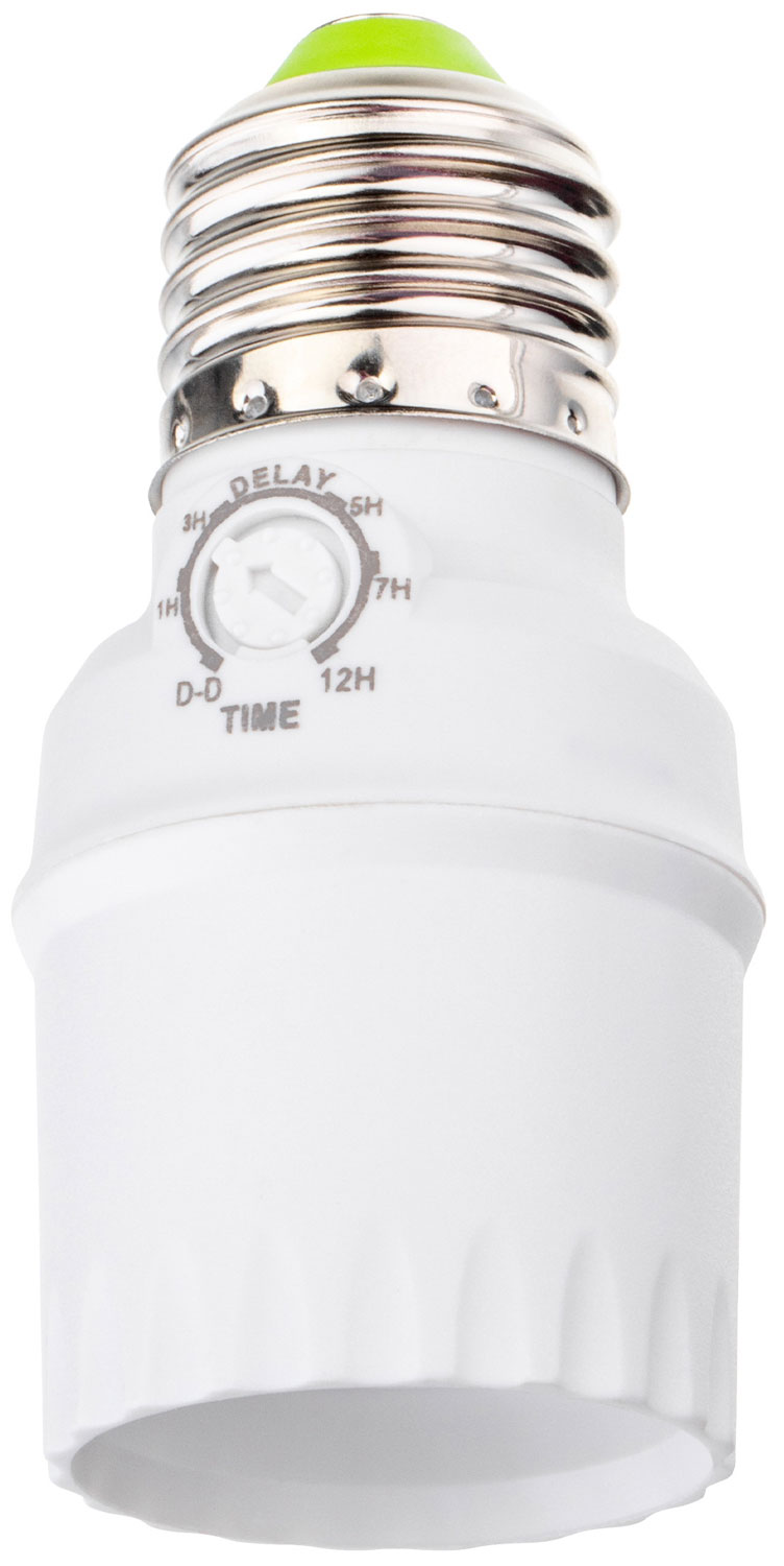 Изображение товара Датчик освещения фотореле Duwi FR-04, под патрон E27, 300мА, 5-15 Лк, со встроенным таймером отключения, IP20, белый