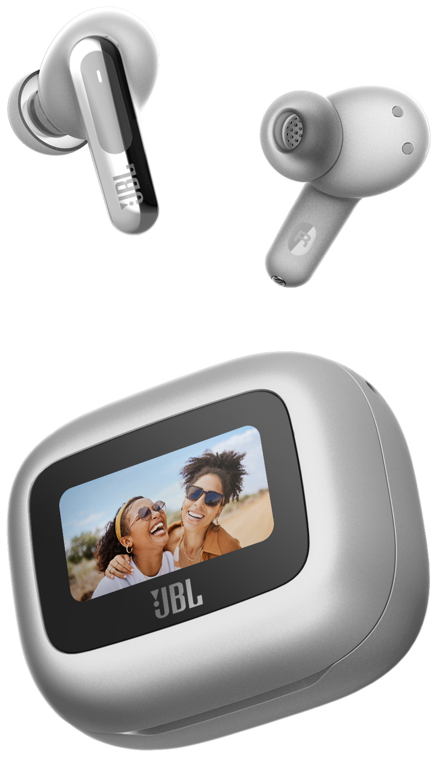 Изображение товара Беспроводные наушники JBL Live Beam 3 с шумоподавлением и пространственным звуком серебристые