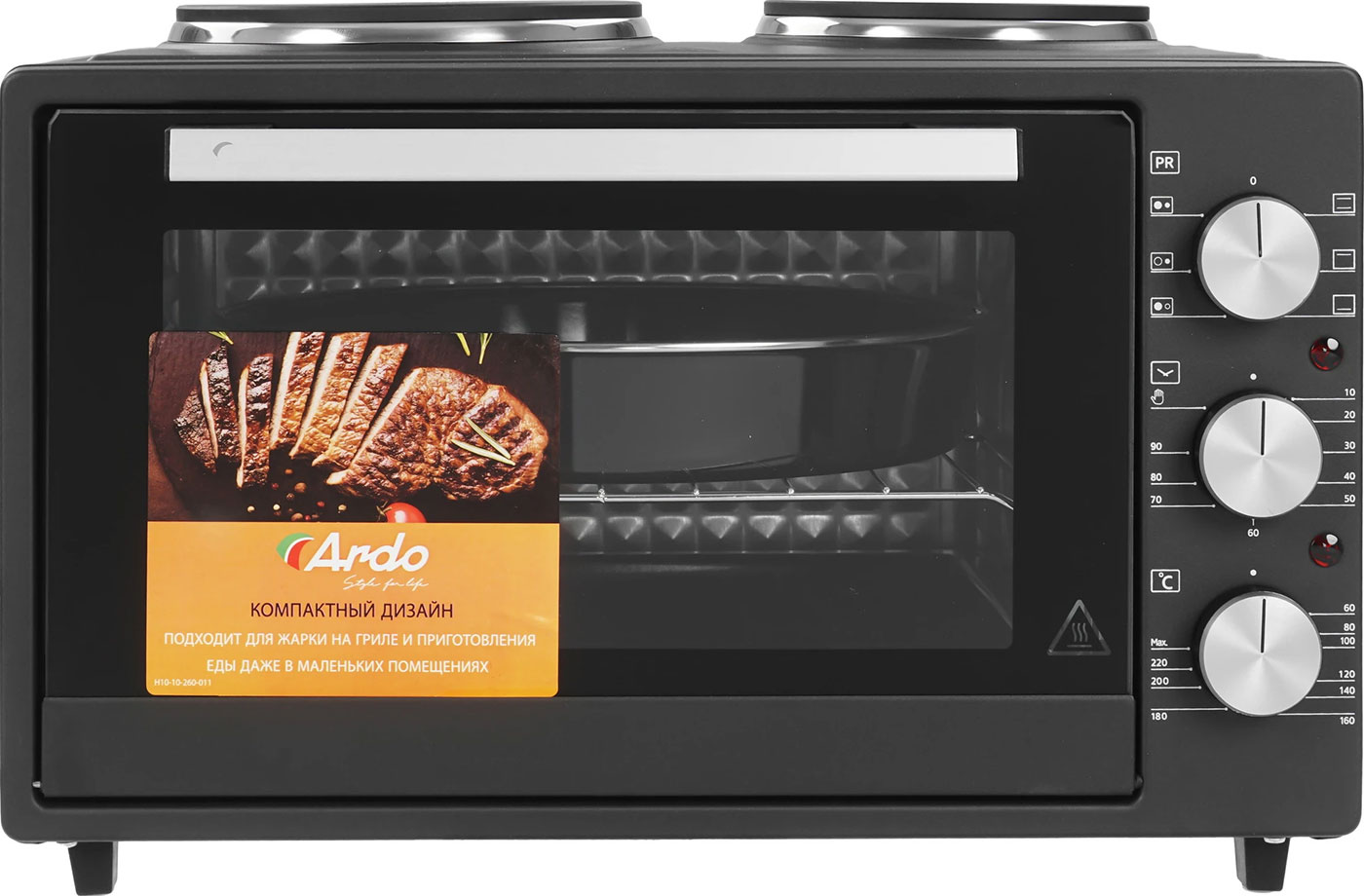 Изображение товара Мини-печь Ardo MO3831HPA2 38 л электроственная с 2 конфорками и таймером