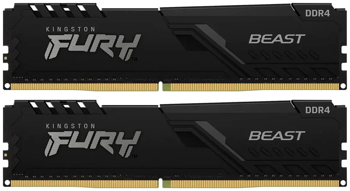 Изображение товара Kingston DDR4 16GB 3200MHz FURY Beast Black двухканальный комплект