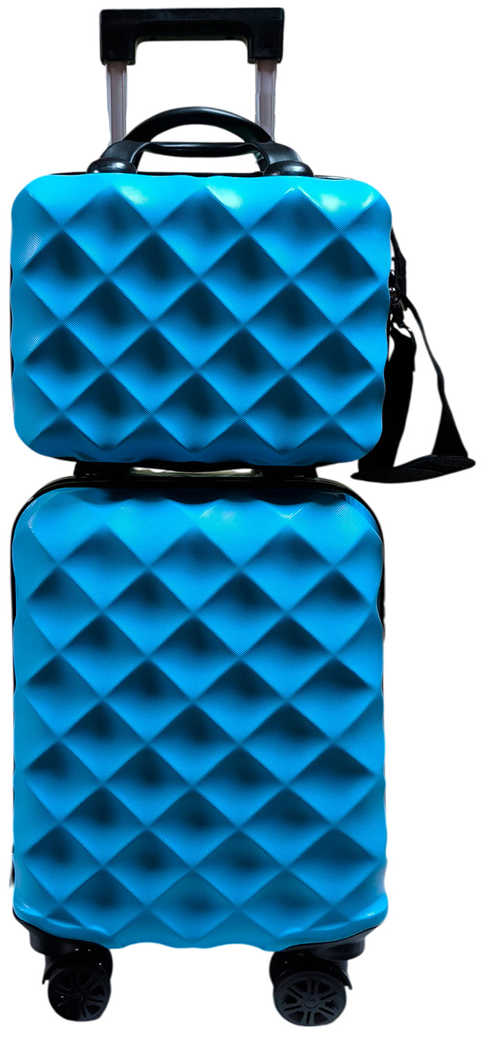 Изображение товара Дорожный набор XS Lats чемодан 16 дюймов + бьюти кейс, бирюзово-мятный