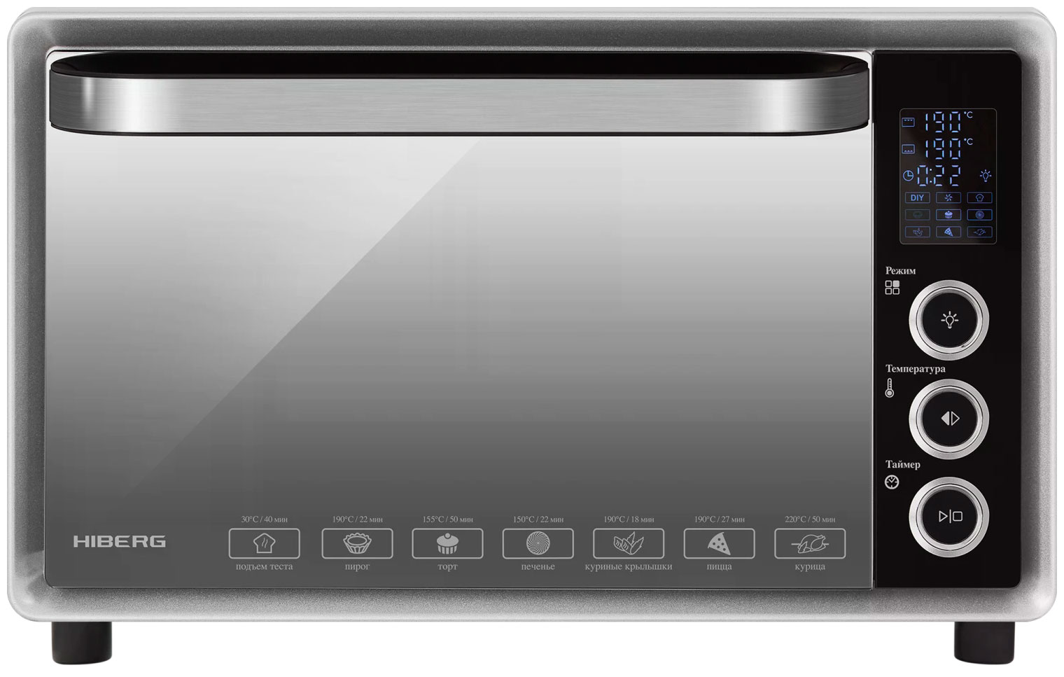 

Электропечь Hiberg PR 400 Dark moon, Черный/серебристый