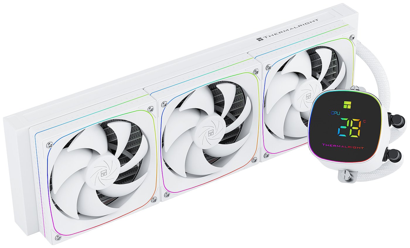 Изображение товара СЖО Thermalright Frozen Horizon 360 Digital White для процессоров,ARGB,компактная помпа,три вентиля