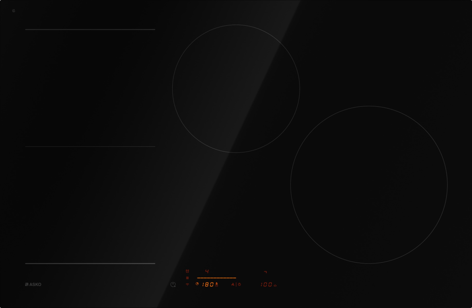 Изображение товара Электрическая индукционная варочная панель Asko HI5842FBG1 с функциями Auto Bridge и Wi-Fi