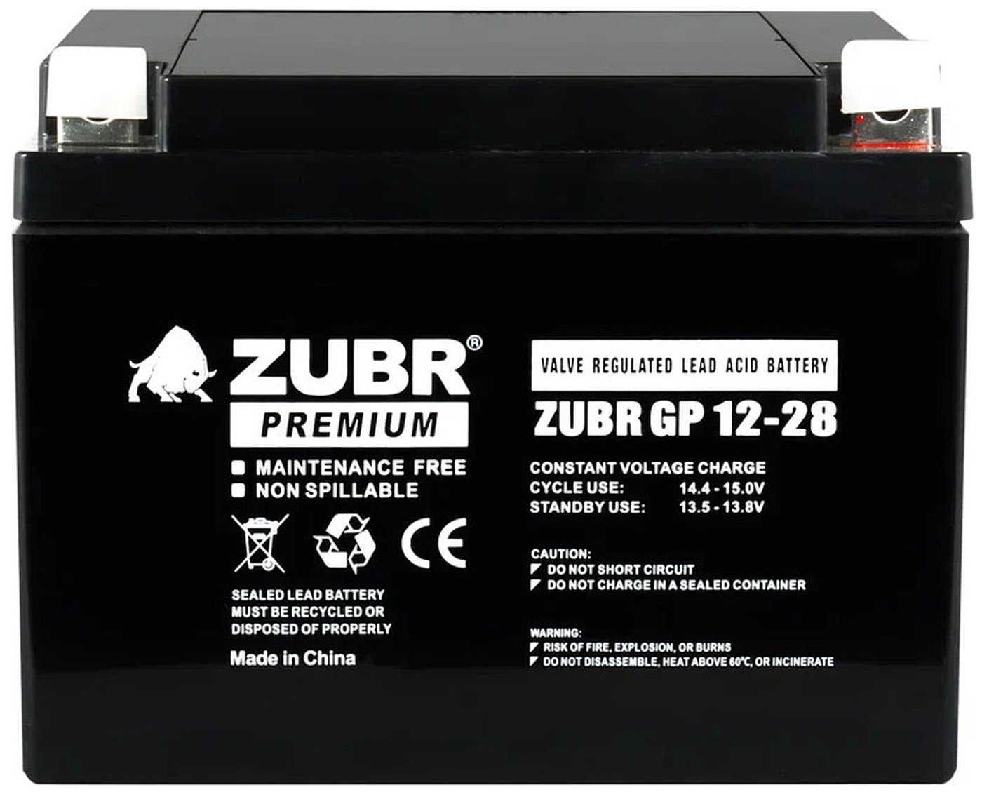 Изображение товара Аккумуляторная батарея Зубр GP12-28 12V28Ah