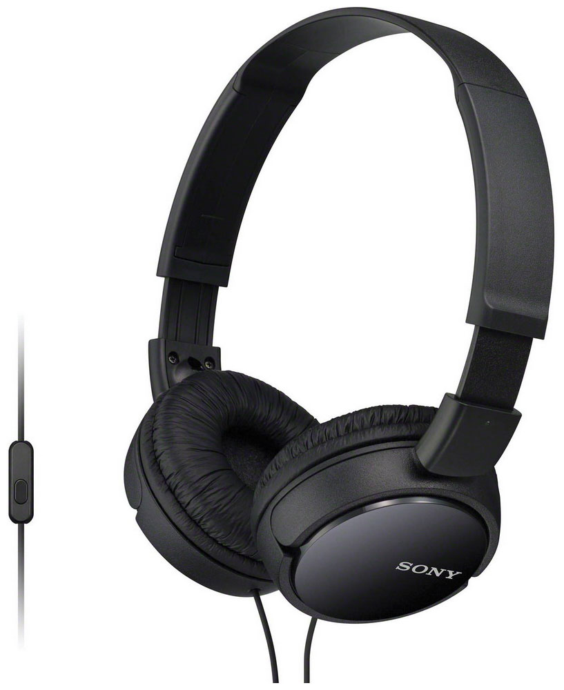 Изображение товара Накладные наушники Sony MDR-ZX 110 AP закрытые динамические с микрофоном черный