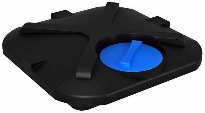 Изображение товара Бак для душа Rostok 250 л с широкой заливной горловиной и черным цветом