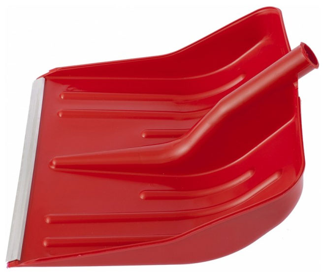 Изображение товара Лопата Сибртех для уборки снега пластиковая, красная, 420х425 мм, без черенка 61617