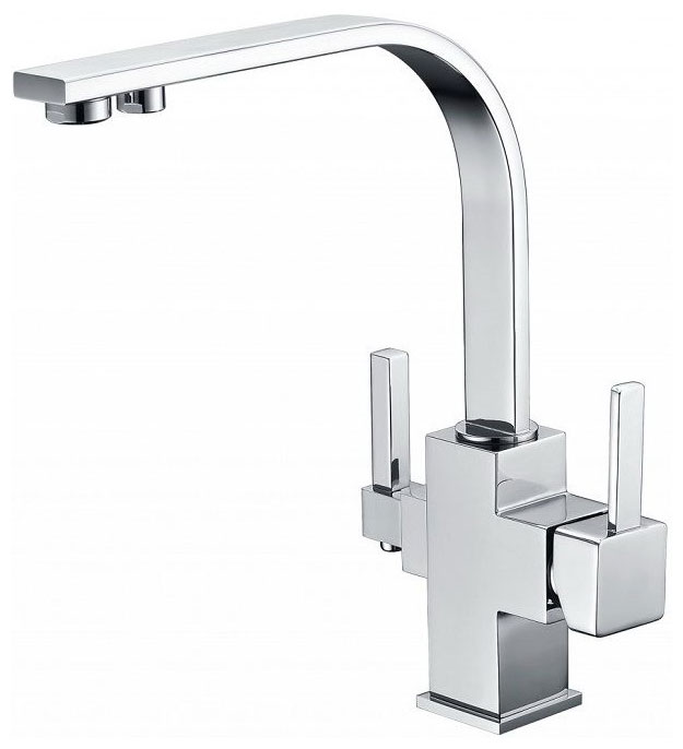 Изображение товара Кухонный смеситель Zorg ZR 332 YF однорычажный с двойным каналом хром Россия