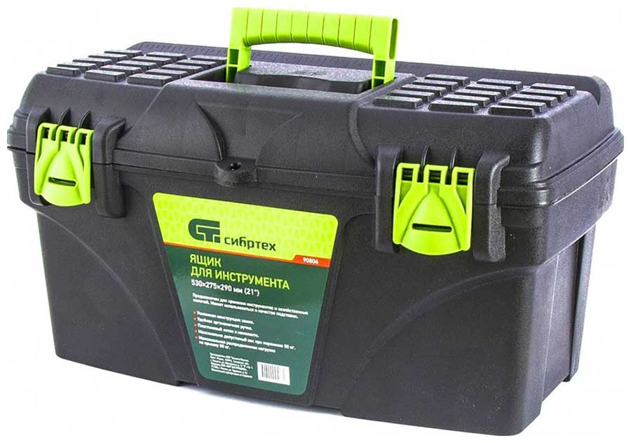 Изображение товара Ящик для инструмента Сибртех 90806, 21", 530х275х290 мм