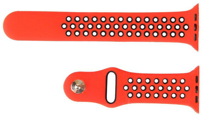 Ремешок для смарт-часов mObility для Apple watch- 38-40 mm, красный, Дизайн 1УТ000018902 гидрогелевая пленка atouchbo для apple watch 38 мм 2 шт