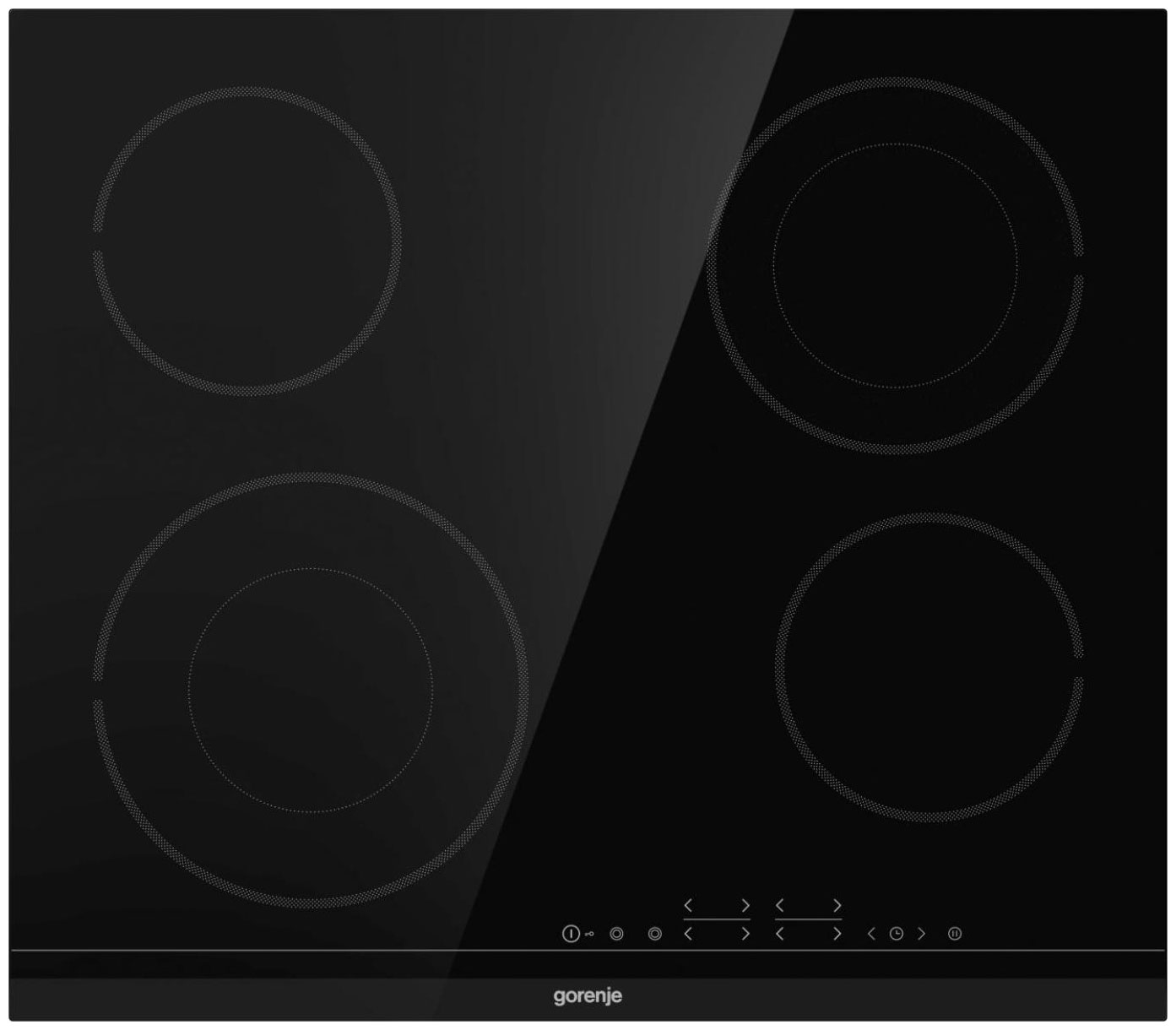 Изображение товара Электрическая варочная панель Gorenje ECT644BCSC 4 конфорки стеклокерамика