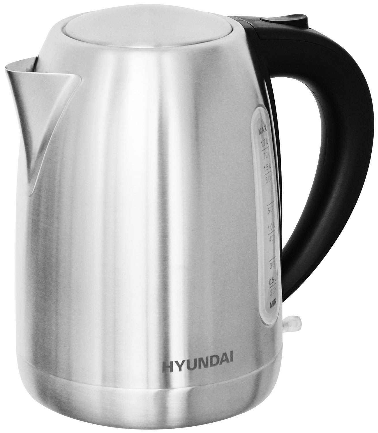 Изображение товара Чайник электрический Hyundai HYK-S2014 серебристый/черный (нержавеющая сталь)