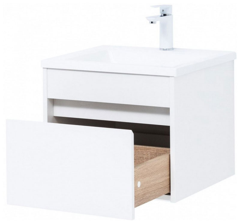 Изображение товара Тумба под раковину Aquanet Токио 48 подвесная с ящиком белая
