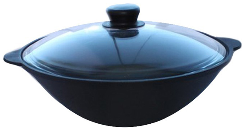 Изображение товара Вок (WOK) Камская посуда вок36 WOK 3,5л чугунная со стеклянной крышкой