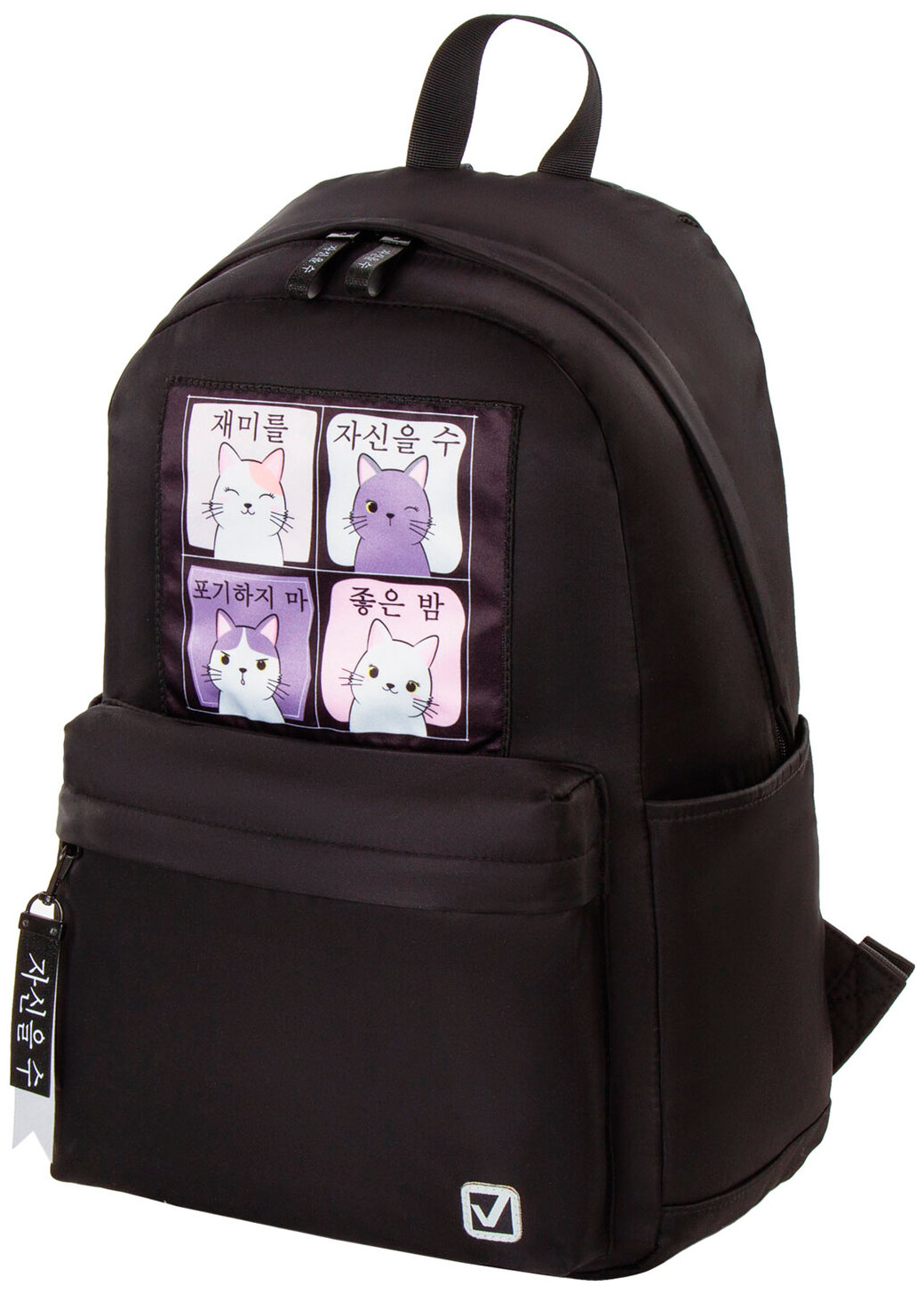 Изображение товара Рюкзак Brauberg FASHION CITY, универсальный, "Friendly cats", черный, 44х31х16 см, 229965