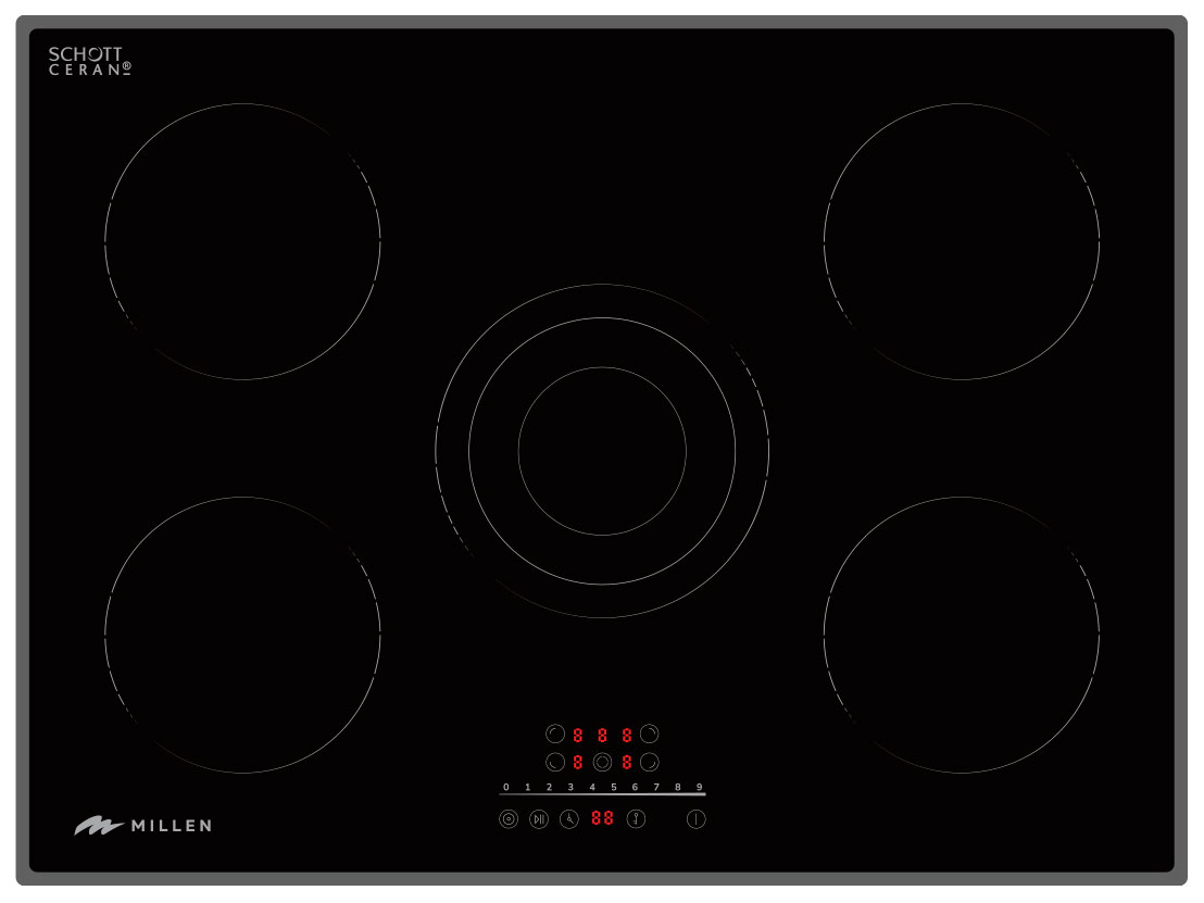 

Электрическая варочная панель Millen MEH 702 BL, Черный