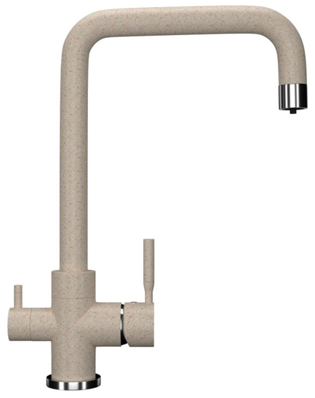 Изображение товара Смеситель для кухни Ulgran U-019 бежевый однорычажный с фильтром и поворотным изливом