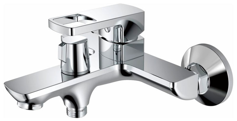 Изображение товара Смеситель для ванны Haiba HB176 хром настенный с душевым гарнитуром