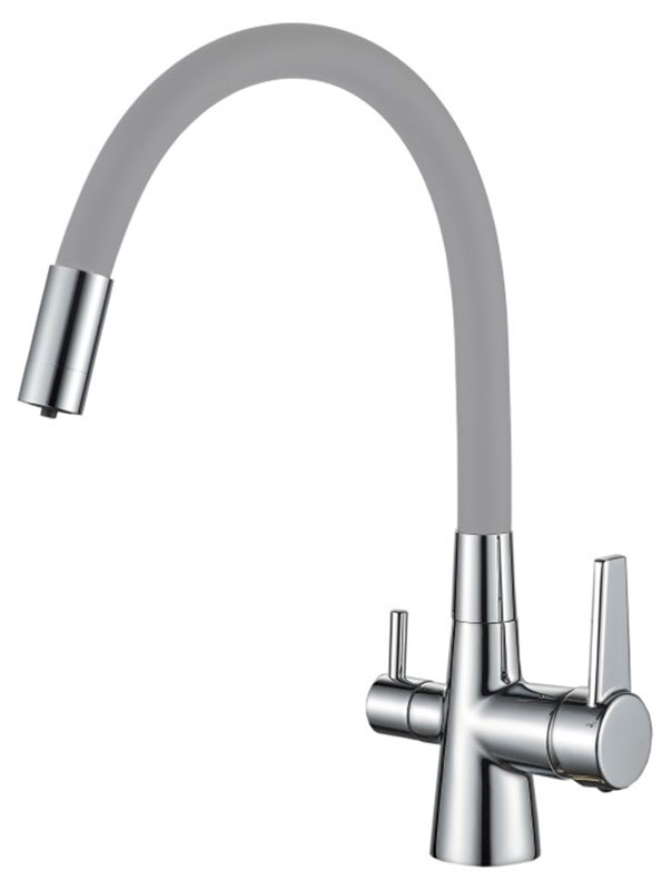 

Кухонный смеситель Haiba HB858-3/пепельный (HB76858-3)