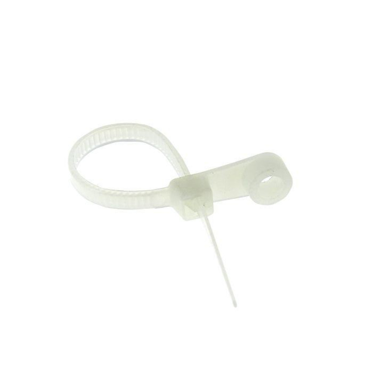 Изображение товара Кабели, провода и аксессуары EKF Хомут кабельный 3.6х200 нейл. бел. с отверстием для крепления (уп.100шт)