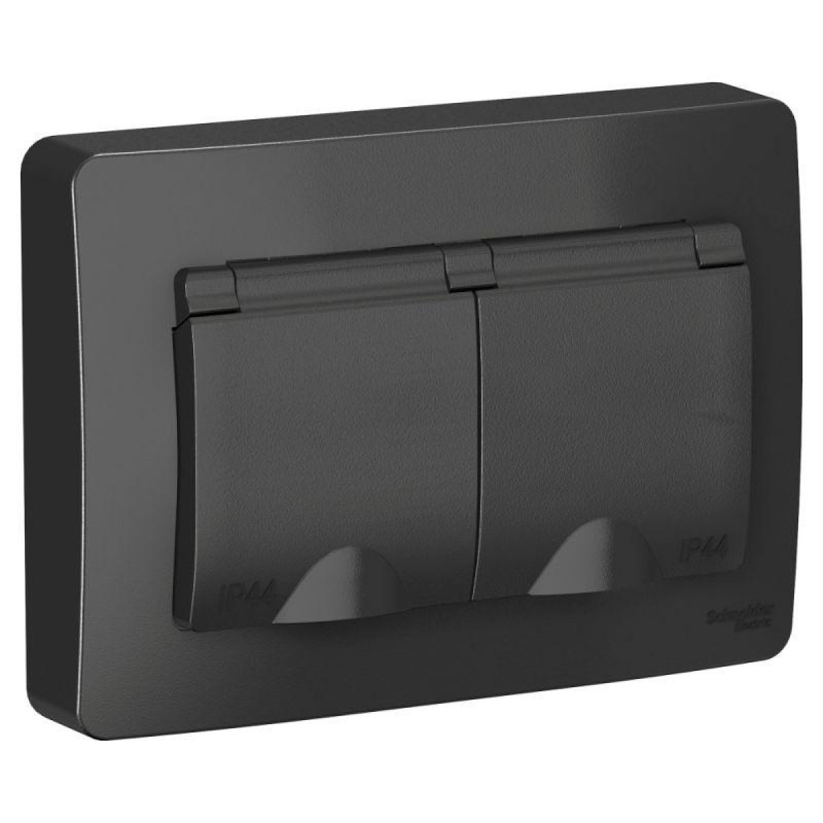 Изображение товара Розетка Systeme Electric Blanca 16А IP44 с заземлителем и крышкой антрацит