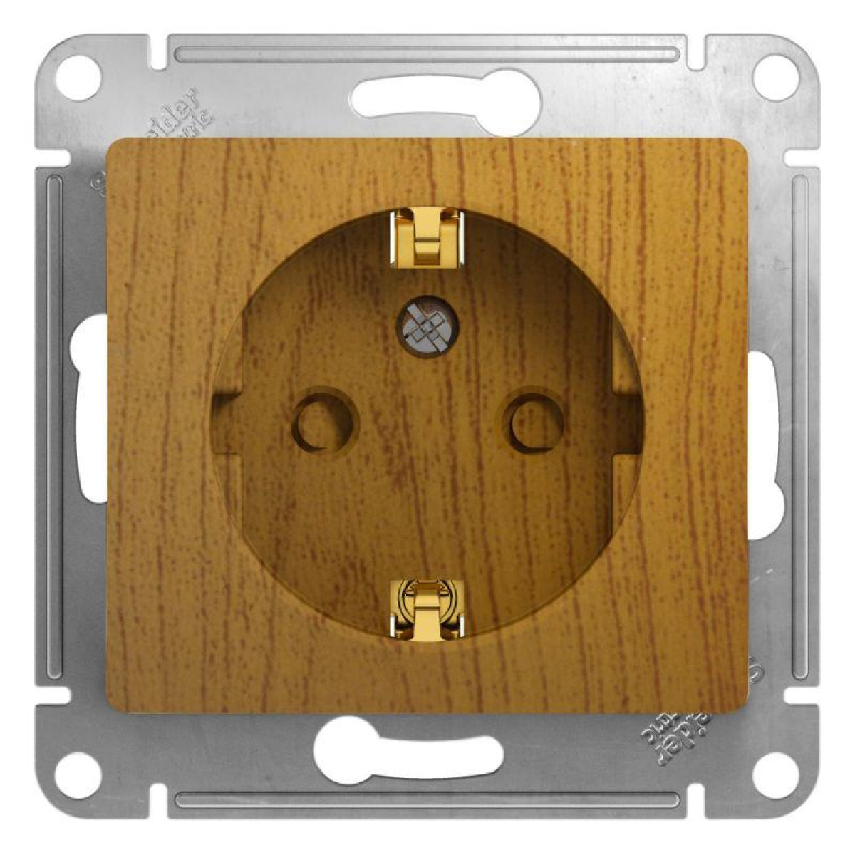 Изображение товара Розетка Systeme Electric Glossa 16А IP20 с заземлением и шторками встроенная