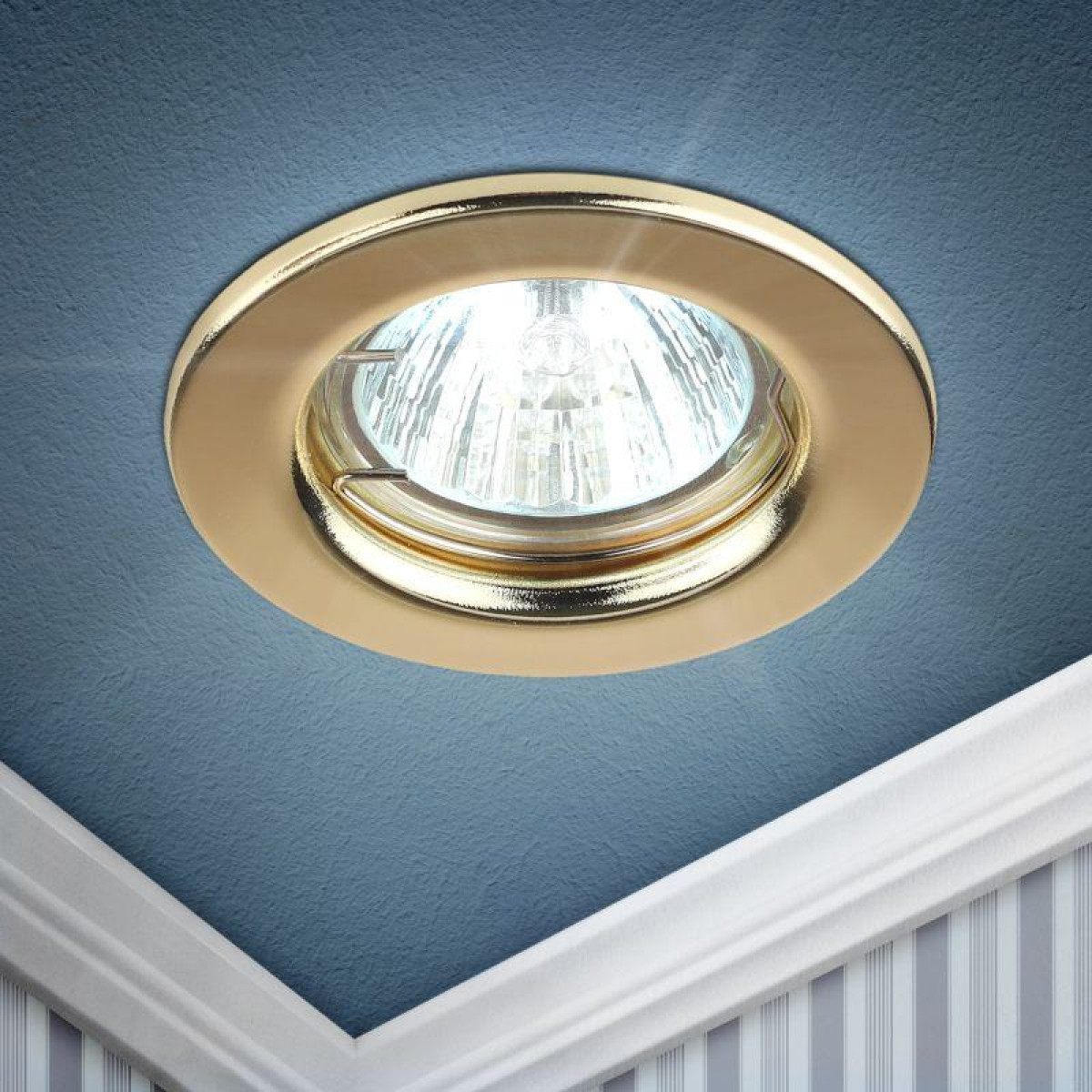 Изображение товара Прожектор точечный ЭРА ST1 GD 50Вт 12В алюминий золото