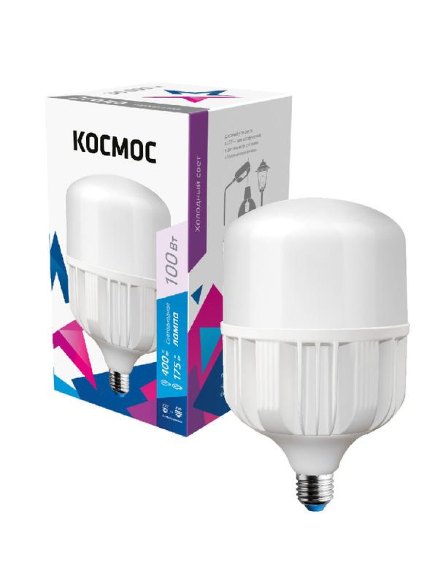 Изображение товара Высокомощная светодиодная лампа HWLED 100 Вт E27/E40 холодный белый свет IP20